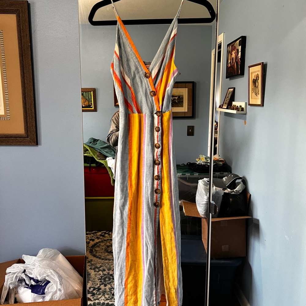 Urban outfitters Striped Multicolor Maxi Dress